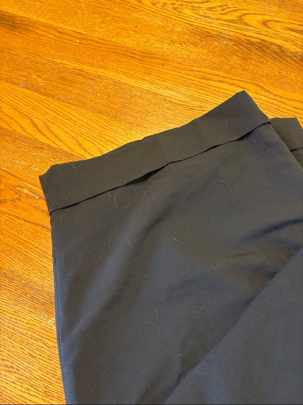 Zac & Rachel Folded Waist Black Cropped Ankle Pants